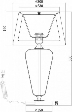 Настольная лампа декоративная Maytoni Verre Z005TL-01CH в Краснокамске - krasnokamsk.mebel24.online | фото 4