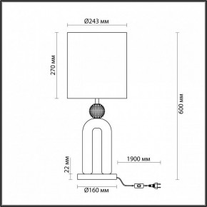 Настольная лампа декоративная Odeon Light Bagel 5410/1T в Краснокамске - krasnokamsk.mebel24.online | фото 4