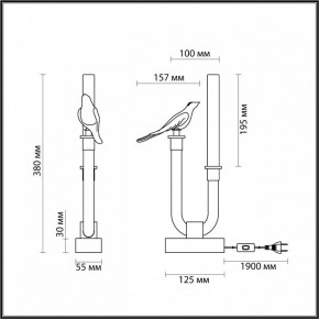 Настольная лампа декоративная Odeon Light Lark 5431/2TL в Краснокамске - krasnokamsk.mebel24.online | фото 4