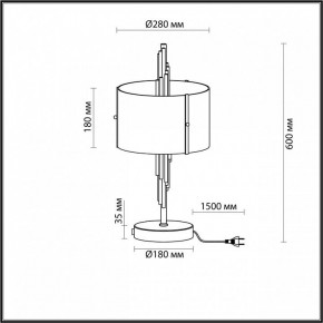 Настольная лампа декоративная Odeon Light Margaret 5415/2T в Краснокамске - krasnokamsk.mebel24.online | фото 4