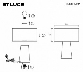 Настольная лампа декоративная ST-Luce Jackie SL1354.604.01 в Краснокамске - krasnokamsk.mebel24.online | фото 5