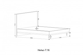 НИЛЬС - 7.16 Кровать с ортопедом 1600 в Краснокамске - krasnokamsk.mebel24.online | фото 2