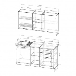 ОЛЬГА Кухонный гарнитур Стандарт 5 (1600 мм) в Краснокамске - krasnokamsk.mebel24.online | фото 2