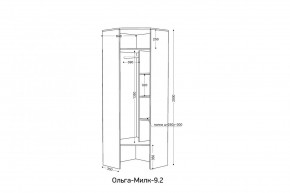 ОЛЬГА-МИЛК 9.2 Шкаф угловой с зеркалом в Краснокамске - krasnokamsk.mebel24.online | фото 2
