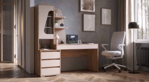 ПИФАГОР Стол компьютерный (дуб вотан/кашемир) в Краснокамске - krasnokamsk.mebel24.online | фото
