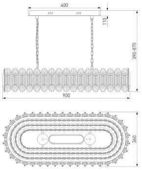 Подвесная люстра Bogate-s Chaleur 423/1 в Краснокамске - krasnokamsk.mebel24.online | фото 5