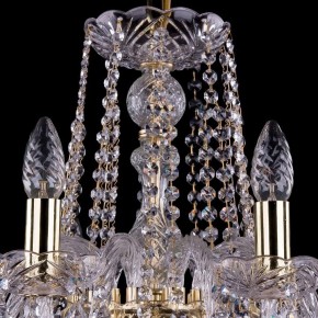 Подвесная люстра Bohemia Ivele Crystal 1402 1402/10/240/G/Leafs в Краснокамске - krasnokamsk.mebel24.online | фото 4