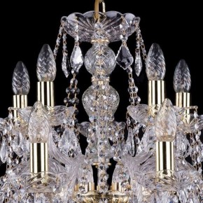 Подвесная люстра Bohemia Ivele Crystal 1411 1411/10+5/240/G/Leafs в Краснокамске - krasnokamsk.mebel24.online | фото 4