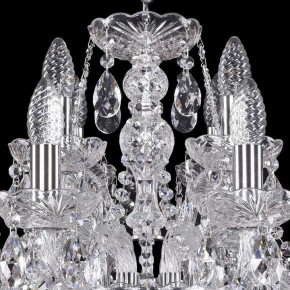 Подвесная люстра Bohemia Ivele Crystal 1411 1411/8+4/195/Ni в Краснокамске - krasnokamsk.mebel24.online | фото 4