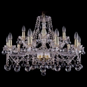 Подвесная люстра Bohemia Ivele Crystal 1413 1413/10+5/300/G/Balls в Краснокамске - krasnokamsk.mebel24.online | фото