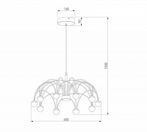 Подвесная люстра Eurosvet Ragno 90034/10 LED черный в Краснокамске - krasnokamsk.mebel24.online | фото 5