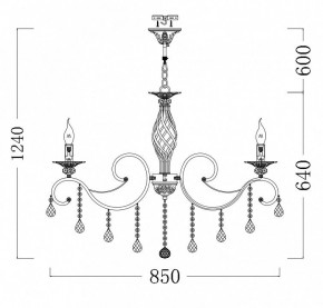 Подвесная люстра Maytoni Grace RC247-PL-10-R в Краснокамске - krasnokamsk.mebel24.online | фото 6