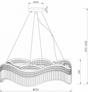 Подвесная люстра Maytoni Gracia DIA201PL-10G в Краснокамске - krasnokamsk.mebel24.online | фото 4