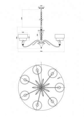 Подвесная люстра Maytoni Lillian H311-07-G в Краснокамске - krasnokamsk.mebel24.online | фото 6