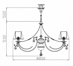 Подвесная люстра Maytoni Soffia RC093-PL-08-R в Краснокамске - krasnokamsk.mebel24.online | фото 5