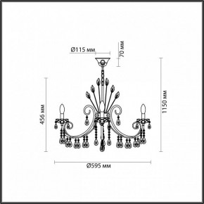 Подвесная люстра Odeon Light Versia 4977/6 в Краснокамске - krasnokamsk.mebel24.online | фото 5