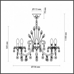 Подвесная люстра Odeon Light Versia 4977/8 в Краснокамске - krasnokamsk.mebel24.online | фото 6