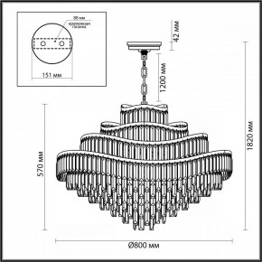 Подвесная люстра Odeon Light Wayta 5073/25 в Краснокамске - krasnokamsk.mebel24.online | фото 5