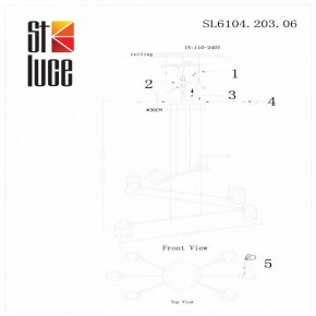 Подвесная люстра ST-Luce Montecelio SL6104.203.06 в Краснокамске - krasnokamsk.mebel24.online | фото 4