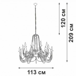 Подвесная люстра Vitaluce V1044 V1044-1/20 в Краснокамске - krasnokamsk.mebel24.online | фото 3