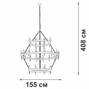 Подвесная люстра Vitaluce V1872 V1872-7/16+8+8 в Краснокамске - krasnokamsk.mebel24.online | фото 3