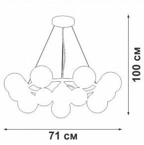 Подвесная люстра Vitaluce V48410 V48410-8/12S в Краснокамске - krasnokamsk.mebel24.online | фото 3