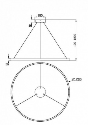 Подвесной светильник Maytoni Rim MOD058PL-L65BS3K в Краснокамске - krasnokamsk.mebel24.online | фото 4