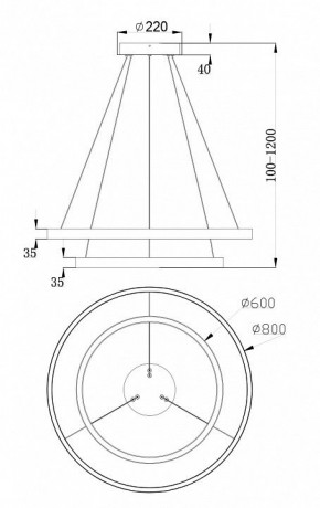 Подвесной светильник Maytoni Rim MOD058PL-L74BS4K в Краснокамске - krasnokamsk.mebel24.online | фото 7
