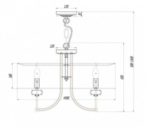 Подвесной светильник Maytoni Roma ARM006PL-06G в Краснокамске - krasnokamsk.mebel24.online | фото 3