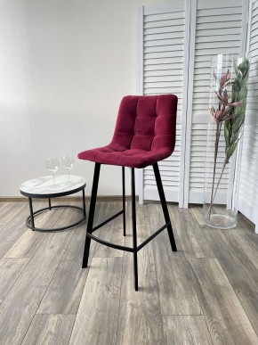 Полубарный стул CHILLI-QB SQUARE винный #16, велюр / черный каркас (H=66cm) М-City в Краснокамске - krasnokamsk.mebel24.online | фото 4