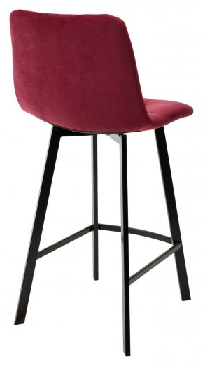 Полубарный стул CHILLI-QB SQUARE винный #16, велюр / черный каркас (H=66cm) М-City в Краснокамске - krasnokamsk.mebel24.online | фото 6