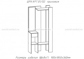 КРИТ-1 Прихожая (Делано светлый) в Краснокамске - krasnokamsk.mebel24.online | фото 2