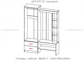 КРИТ-3 Прихожая (Анкор темный/Анкор белый) в Краснокамске - krasnokamsk.mebel24.online | фото 2