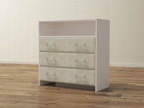 PROxSON Комод Varna (ЛДСП Белая+ткань Белый/Savana Milk (молочный)) 90x40 в Краснокамске - krasnokamsk.mebel24.online | фото 1