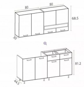 РИО-2 ЛДСП Кухонный гарнитур 1,6 м в Краснокамске - krasnokamsk.mebel24.online | фото 7