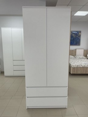 Шкаф 2-ств. с 2 ящиками "Бьянко" в Краснокамске - krasnokamsk.mebel24.online | фото 3