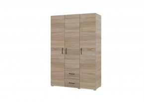 Шкаф 3-х створчатый с ящиками VICTOR (Сонома) в Краснокамске - krasnokamsk.mebel24.online | фото