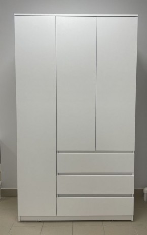 Шкаф 3-ств. с 3 ящиками "Бьянко" в Краснокамске - krasnokamsk.mebel24.online | фото 3