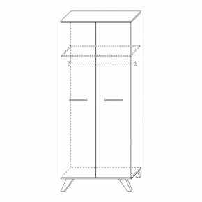 Шкаф для одежды 800 Вега Скандинавия в Краснокамске - krasnokamsk.mebel24.online | фото 4