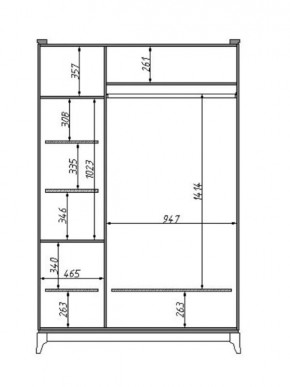 Шкаф для одежды Сабрина (ММ-302-01/03Б) в Краснокамске - krasnokamsk.mebel24.online | фото