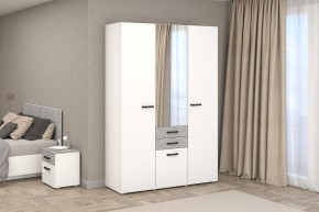 Шкаф Ева (Белый текстурный/Бетонный камень) в Краснокамске - krasnokamsk.mebel24.online | фото