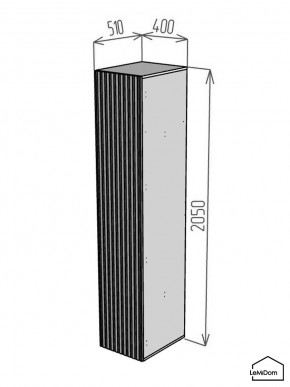 Шкаф Linnea MHR-1PO-3 2050х400х510 (Белый-М 11.1.2) в Краснокамске - krasnokamsk.mebel24.online | фото 2