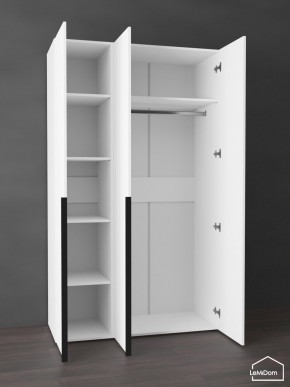 Шкаф Linnea MHR-3-1 2050х1200х510 (Белый-М 11.1.2) в Краснокамске - krasnokamsk.mebel24.online | фото 4