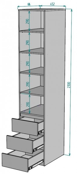 Шкаф Мальта H161 в Краснокамске - krasnokamsk.mebel24.online | фото 2