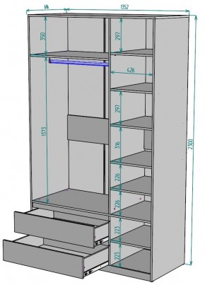 Шкаф Мальта H217 в Краснокамске - krasnokamsk.mebel24.online | фото 2