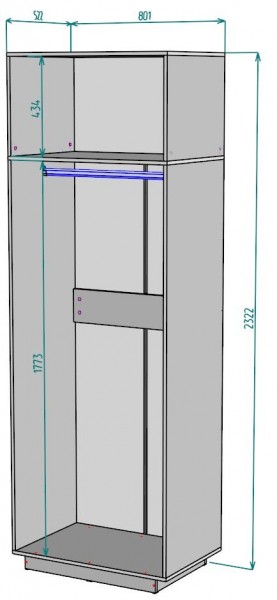 Шкаф "Аврора (H37)" в Краснокамске - krasnokamsk.mebel24.online | фото 2