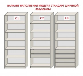 Шкаф распашной серия «ЗЕВС» (PL3/С1/PL2) в Краснокамске - krasnokamsk.mebel24.online | фото 6