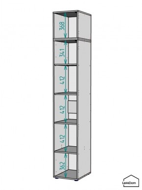 Шкаф с антресолью Linnea MHR-1A-2 2450х400х510 (ДВ-М 11.1.25) в Краснокамске - krasnokamsk.mebel24.online | фото 3