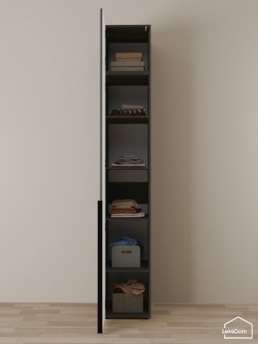 Шкаф с антресолью Linnea MHR-1A-2 2450х400х510 (Графит-М 11.1.25) в Краснокамске - krasnokamsk.mebel24.online | фото 4