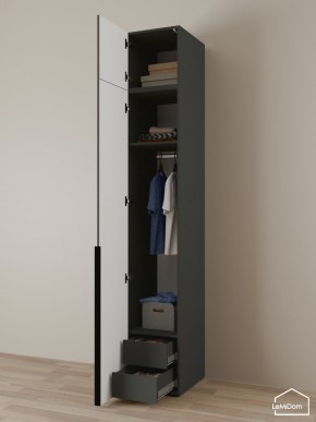 Шкаф с антресолью Linnea MHR-1A-3 2450х400х510 (Графит-М 11.1.25) в Краснокамске - krasnokamsk.mebel24.online | фото 5